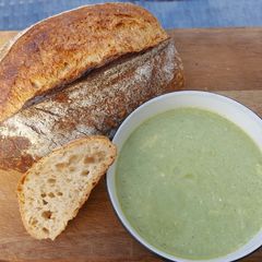 A picture of Broccoli and Stilton soup.