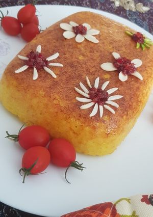 عکسی از دستور ته چین قالبی رستورانی 😋😋😋