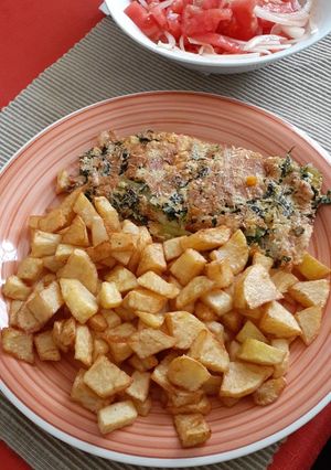 Una foto de Budín de acelga con pollo sin pan