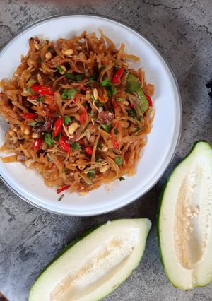 Foto resep Tumis pepaya muda pedas