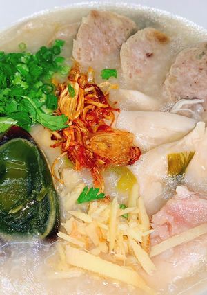Hình của món Cháo mực.