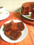 810. Karamel Cake 4 telur (Bolu sarang semut) dengan Susu