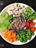 Bún trộn rau củ (eat clean)