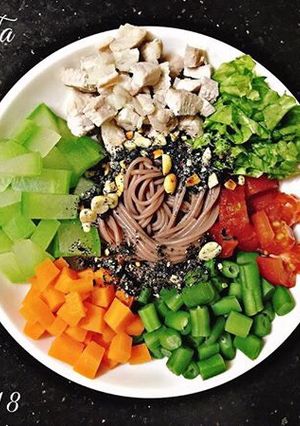 A picture of Brown Rice Noodle Salad with Vegetables (Eat Clean).