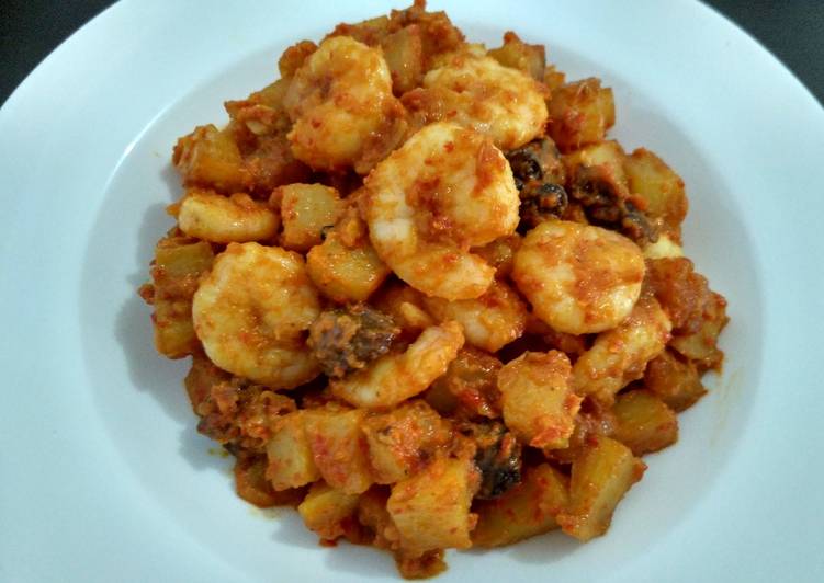 Resep Sambel goreng kentang udang ati ampela Anti Gagal