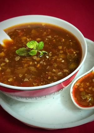 A picture of Vegetable Manchow Soup.
