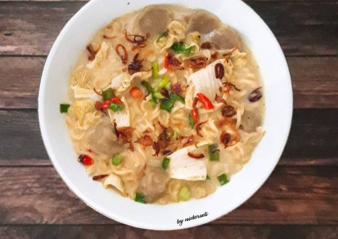 Mie Kuah Susu ala Rumahan