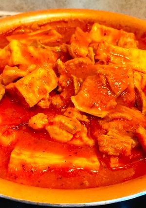 Hình của món Đậu Hũ Sốt Thịt.