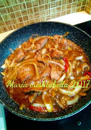 Foto resep Daging sapi masak teriyaki(simpel)