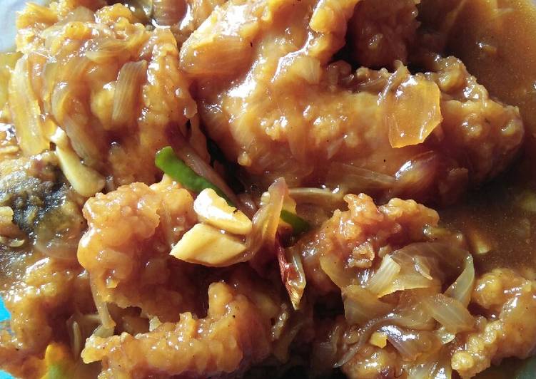 Proses Menyiapkan Fried chicken saus tiram yang Lezat Sekali