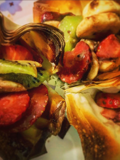 Una foto de Milhojas de fruta