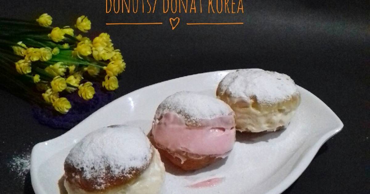 Resep Korean Street food/ Milk Cream Donuts/ Donat Korea / oleh KasMira