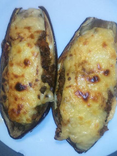 Una foto de Berenjenas rellenas de carne