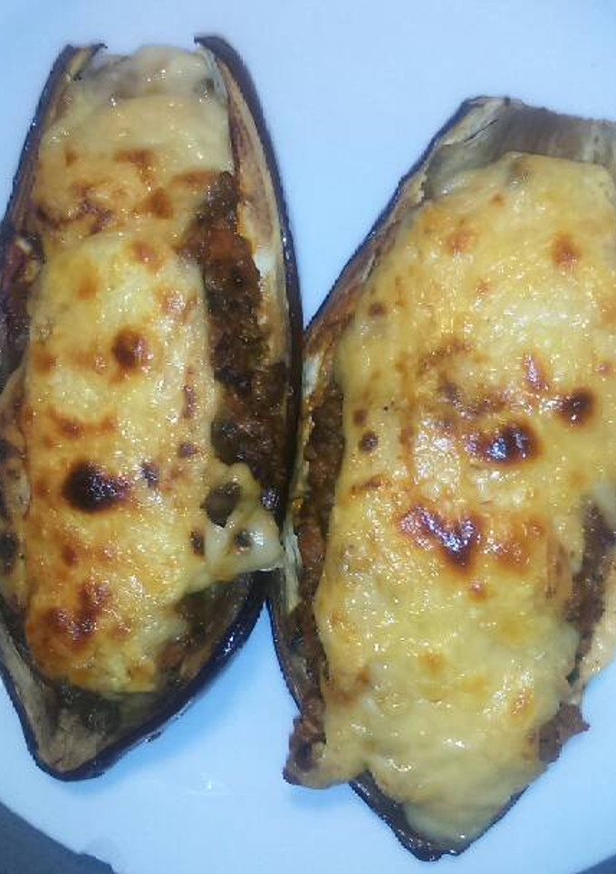 Una foto de Berenjenas rellenas de carne