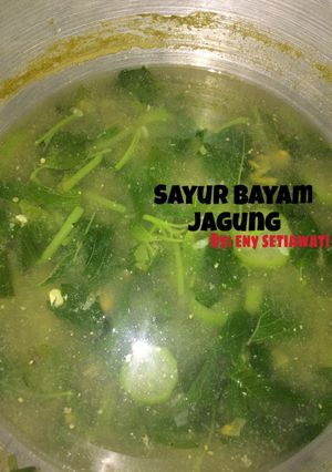 Foto resep Sayur bayam jagung
