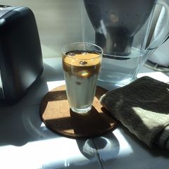 A picture of Whipped Coffee / Dalgona coffee (Iced) ☕️ 🧊 💗.