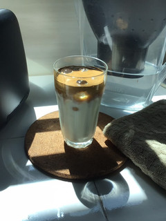 A picture of Whipped Coffee / Dalgona coffee (Iced) ☕️ 🧊 💗.