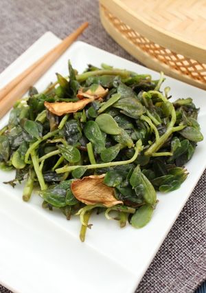 薑煸馬齒莧 的食譜成品照片