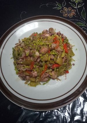 Foto resep Tumis Kembang Pepaya Cumi Asin