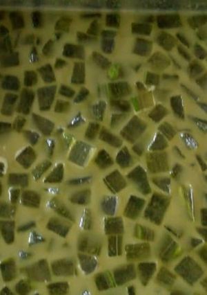 Hình của món Thạch nha đam matcha.