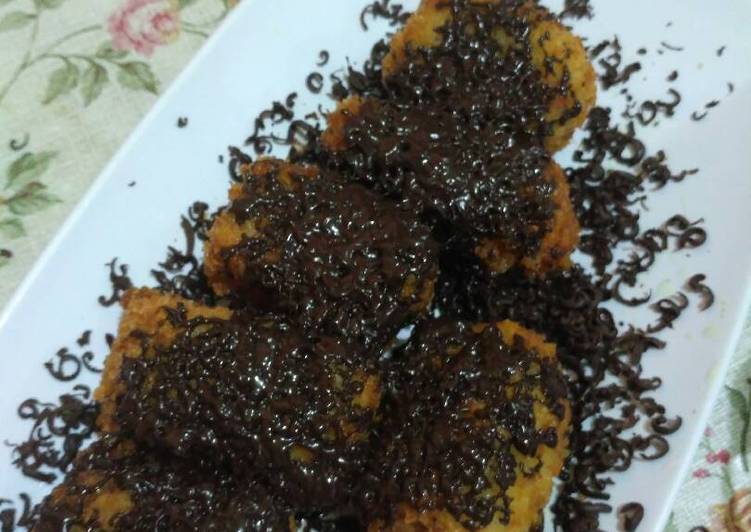 Pisang nugget coklat melted