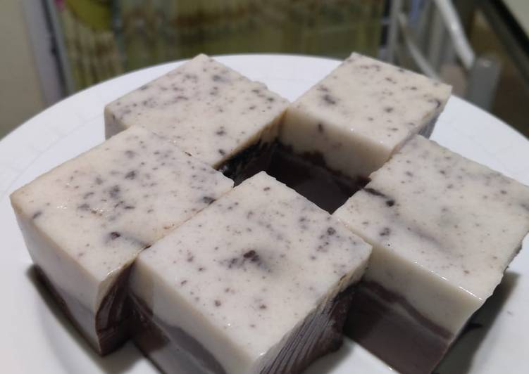 Resep masakan Puding Oreo Lapis Puding Coklat Jelly | Resep Membuat Puding Oreo Lapis Puding Coklat Jelly Yang Menggugah Selera