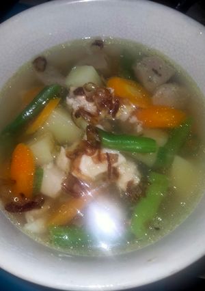 Foto resep Sop Ayam Bakso favorit anak-anak