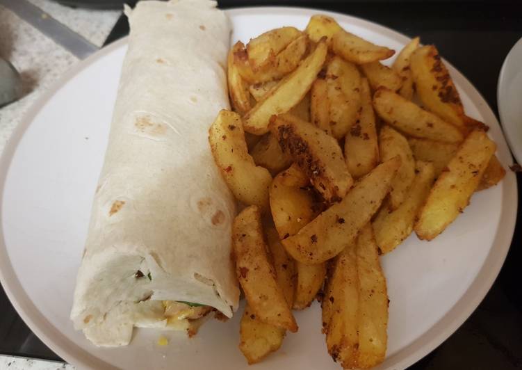 My Garlic Chicken & Cheese Wrap.�?