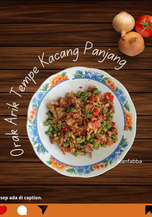 Foto resep Orak Arik Tempe Kacang Panjang