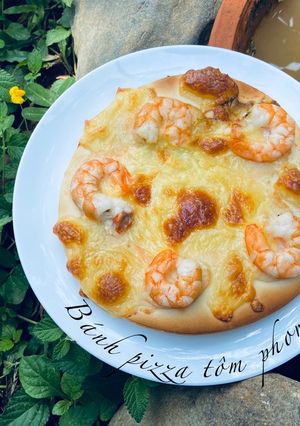 Hình của món Bánh pizza tôm phomai.