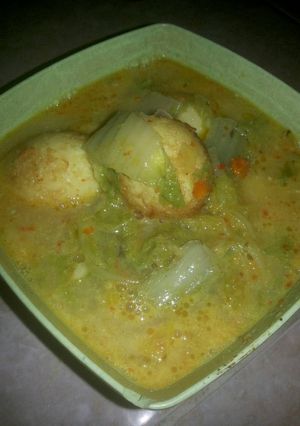 Foto resep Ngopor sawi telor