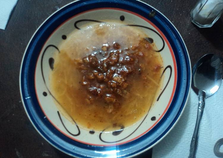 Sopa navideña de fideo con asientos el Ocote