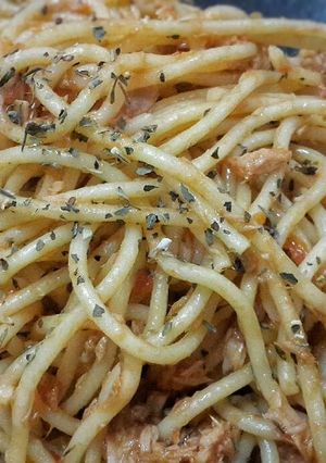 Foto resep Spaghetti al tonno classici (Spaghetti tuna klasik)