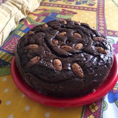 Almond chocolate cake A picture of Almond chocolate cake.
