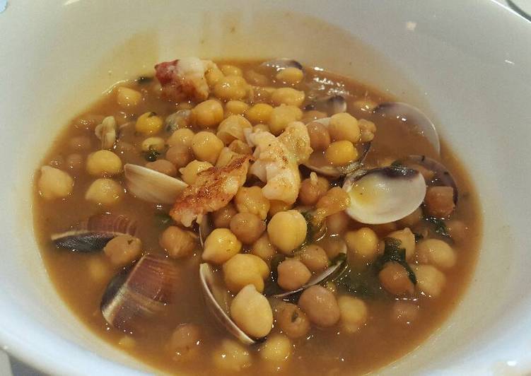 Garbanzos con langosta y almejas&hellip; rápidas
