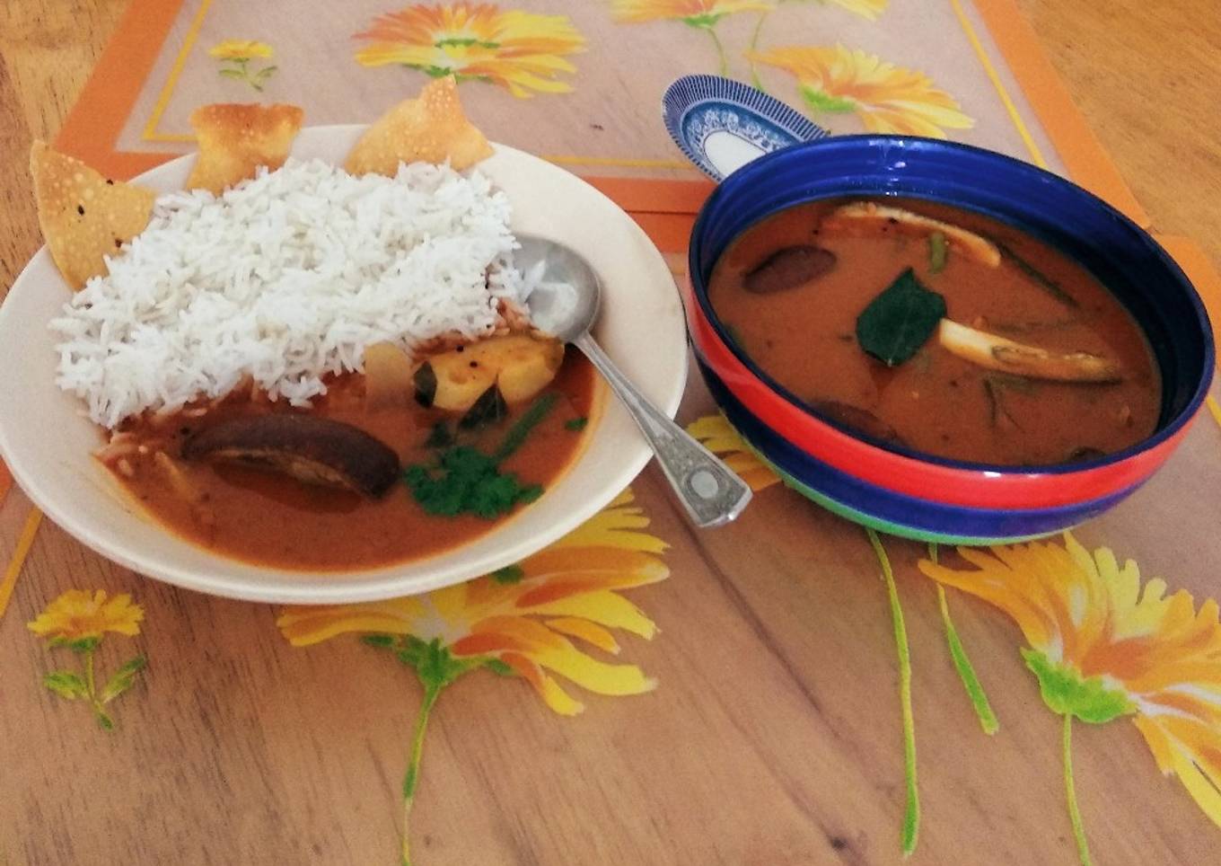 Sindhi kadhi Chawal