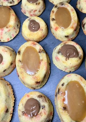 Une photo de Petit tigré coeur caramel beurre salé ou pâte à tartine