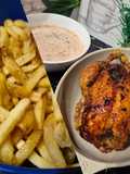 Poulet rôti et sauce crémeuse aux oignons et frites au Cookeo infinity 😃