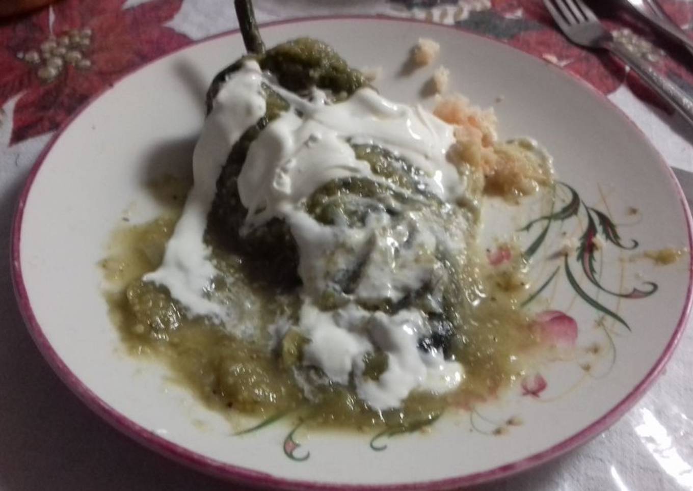 Chile mexicano en salsa de tomatillo ranchero