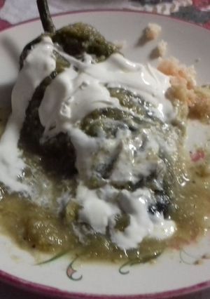 Una foto de Chile mexicano en salsa de tomatillo ranchero