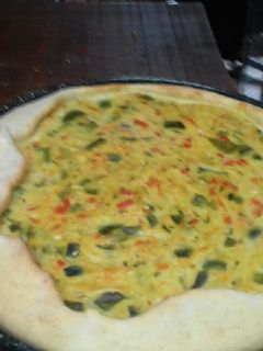 Una foto de Torta de zapallitos con pollo bien sano