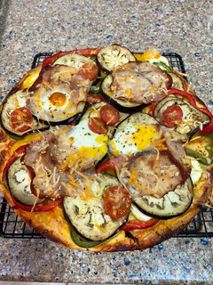 Una foto de Pizza casera con masa fresca