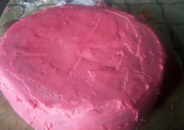 Step-by-Step Guide to Prepare Homemade Simple ginger cake with strawberry icing | Easy Recipe For Kids