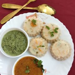 A picture of Vegetable idli.