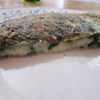 Tortilla de espinaca rellena de queso