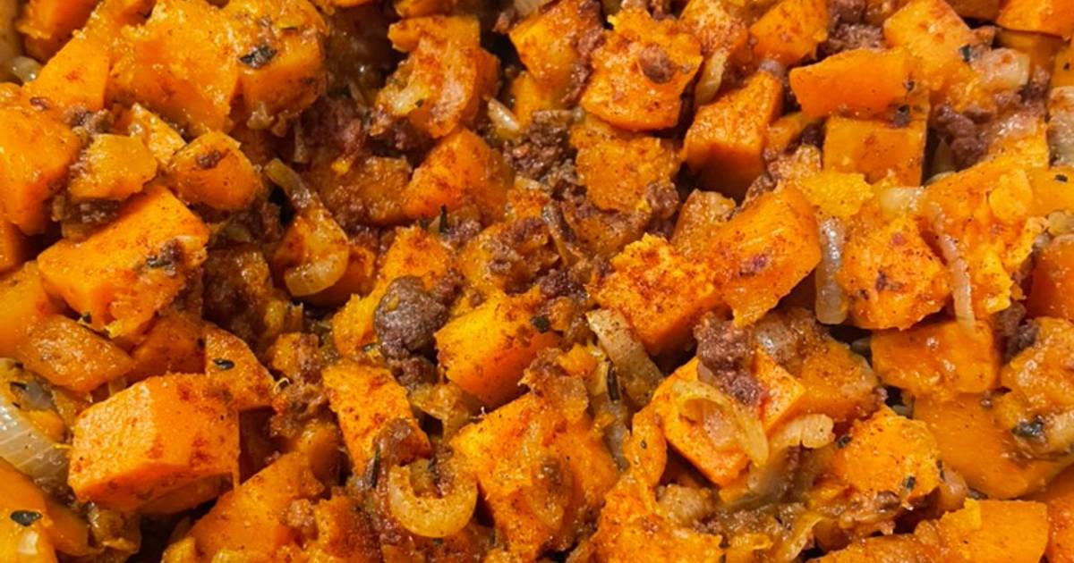 Sweet Potato Chorizo Hash Recipe by Adrianne Meszaros Cookpad