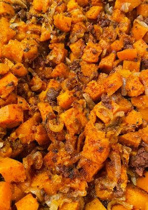 A picture of Sweet Potato Chorizo Hash.