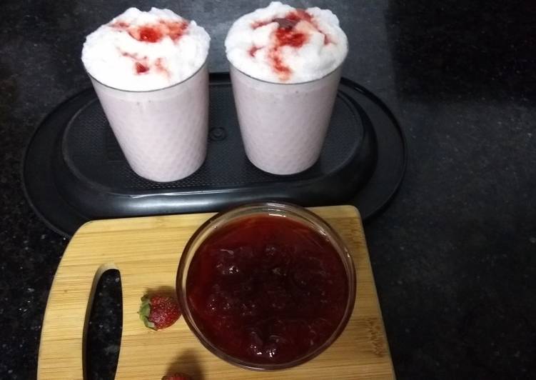 How to Prepare Favorite Strawberry Crush And Milkshake