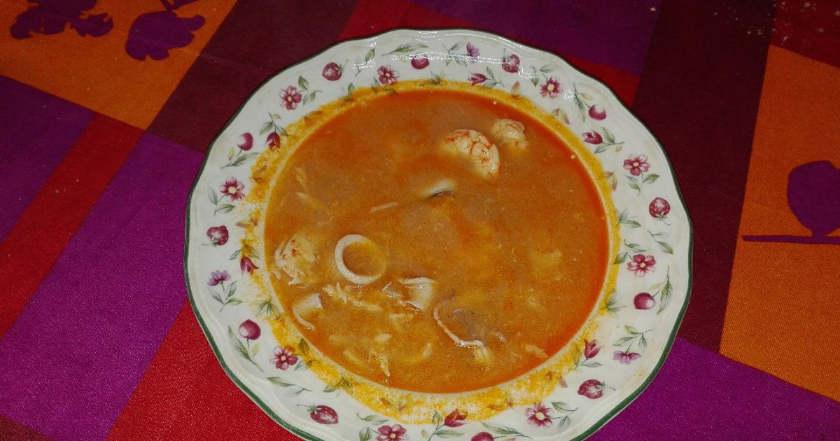 Sopa De Marisco Hecha En Thermomix (Familia Addams) Receta de Manuel ...