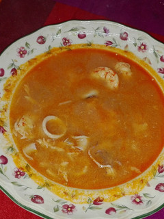 Una foto de Sopa de marisco hecha en Thermomix (Familia Addams)